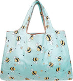 allydrew Large Foldable Tote Nylon Reusable Grocery Bags, 6 Pack