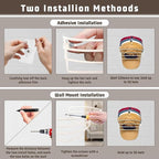 Fikoksol Hat Organizer for Baseball Caps, 2-Pack Beige White Metal Hat Rack for Wall Door, Adhesive/Wall Mounted Hat Storage 