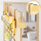 Kaiferty Over The Door Hooks Organizer, Coat Rack Over The Door Storage Hanger Towel Rack, Back of Door Storage Organizer for