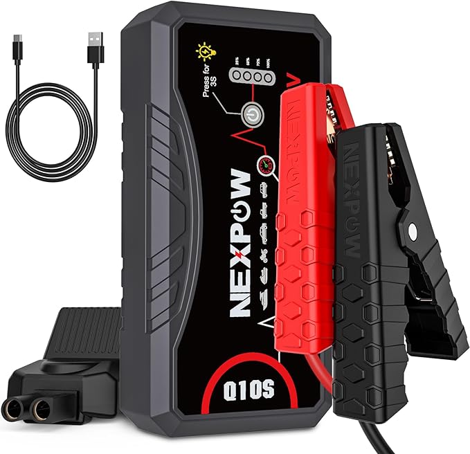 NEXPOW Car Jump Starter 2026 Upgraded Car Battery Jump Starter Pack 3000A Peak for Up to 9.0L Gas and 7.0L Diesel Engine 12V