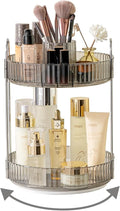 Asayuee 360 Rotating Makeup Organizer,2 Tier Large Capacity Make Up Organizers and Storage,Skincare Perfume Vanity Organizers