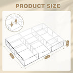 Briwooody Acrylic Drawer Organizer Clear Desk Drawer Organizer Trays with Adjustable Compartments Desk Accessories for Office