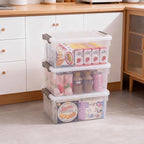 Citylife 17 QT Plastic Storage Bins with Lids Latching Stackable Storage Containers for Organizing Large Clear Storage Box fo