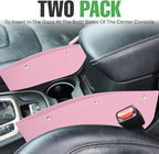 lebogner Between Car Seat Gap Filler Organizer, 2 Pack PU Leather Side of Center Console Car Pocket for Phone, Coins and Keys, Multifunction Crevice Caddy Catcher, Vehicle Interior Accessories, Pink