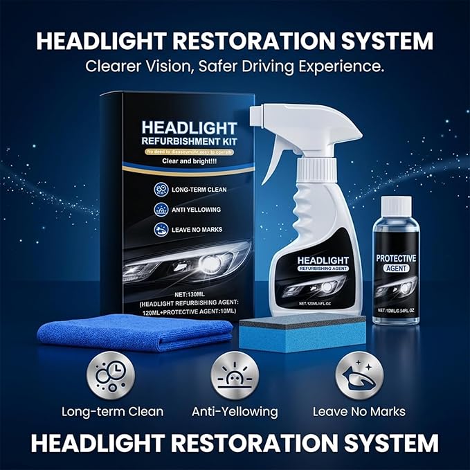 Automotive Headlight Restoration Kit (3 Set)