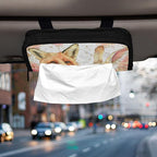 Car Tissue Holder Car Visor Organizer Tissue Box Holder for Car Sun Visor Organizer with Car Vehicle Accessories Essentials Interior for Women Men Fox Bunny Roses Pink