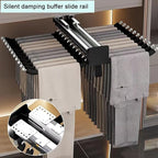Pull-Out Clothes Rail,Extendable Pull Out Storage Closet Rod, Bearing 40kg Pull-Out Clothes Rail, Aluminum Alloy Retractable 