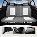 Coverado Car Seat Covers Full Set, Seat Covers for Cars, Car Seat Cover, Car Seat Protector, Leather Car Seat Cushion, Waterp