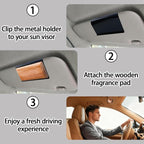 Car Air Freshener Visor Clip Compatible with Drift Car Air Freshener, Auto Accessories, Vehicle Sun Visor Metal Clip, Black, 