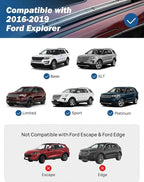 JOYTUTUS Aluminum Lockable Roof Rack Cross Bars Compatible with Ford Explorer 2016-2019 XLT/Limited/Sport/Platinum, Anti-Theft Crossbars for Rooftop Cargo Carrier, Kayak, Bike, Snowboard & Luggage