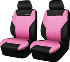 CAR PASS Car Seat Covers Two Front Only for Car, 3D Tyre Print Automotive Interior Covers, Airbag Compatible, Quick Setup Uni