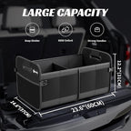 Sposuit Trunk Organizer for Car - 70L Collapsible Car Storage with 11 Pockets & Reinforced Handles, SUV Trunk Organizers for