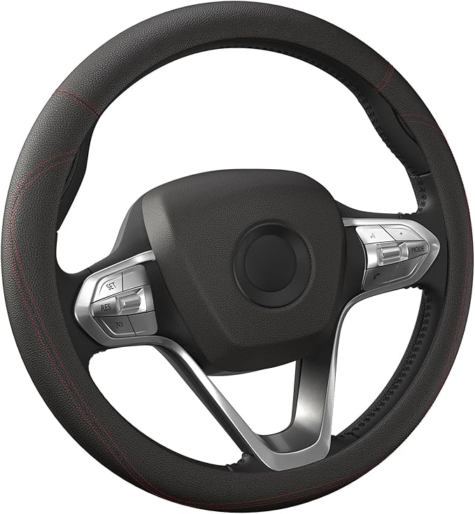 HOTOR Car Steering Wheel Cover - Universal Car Accessory for Diverse Cars, Durable Leather Cover with Anti-Slip Lining, for S