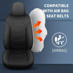 Car Seat Covers Full Set,Leather Car Seat Covers,Breathable and Sporty Car Seat Cover,Universal Fit Anti-Slip Seat Covers for