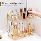 Aveniee Bathroom Counter Organizer, 2 Tier Perfume Skin Care Countertop Storage Shelf, Vanity Makeup Tray for Cosmetic Skinca