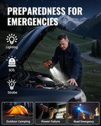 Jump Starter 4000A, VACASSO A9 Battery Jumper Starter Portable (7L Gas/4L Diesel), 12V Car Battery Booster Jump Starters