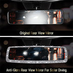 Bling Rhinestone Car Rear View Mirror - Crystal Diamond Decor for Women - Stylish Automotive Interior Accessory (Silver)