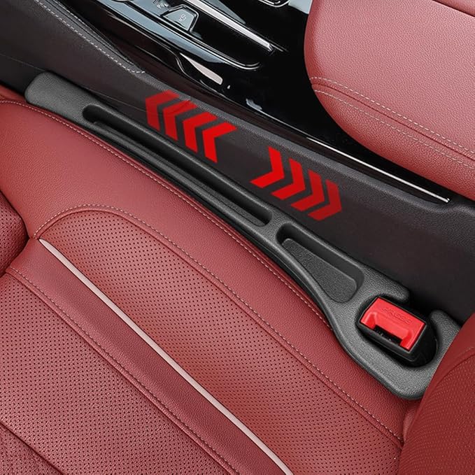 Car Seat Gap Filler Organizer Universal for Car SUV Truck Accessories Seat Gap Plug Blocker with Storage Slot TC105 Black 4Pack