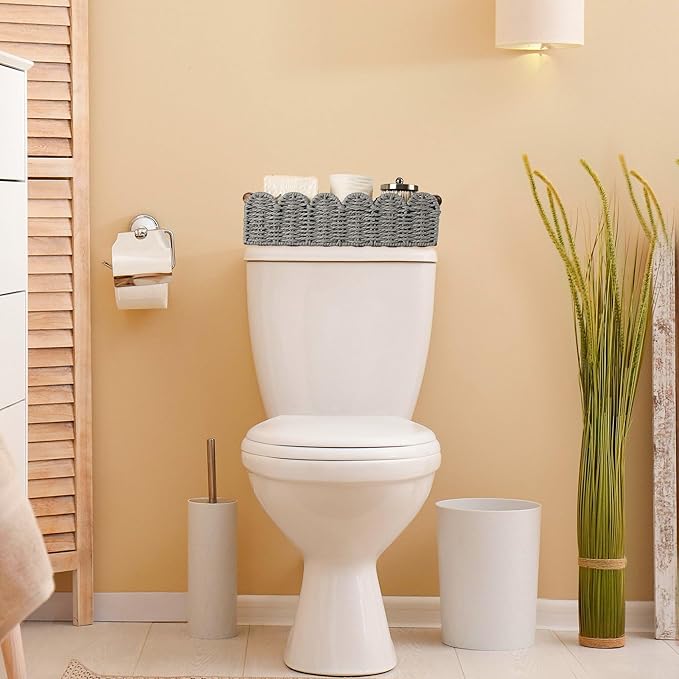 Toilet Paper Storage Basket Bathroom Counter Organizer Wicker Baskets for Organizing Cute Basket for Bedroom Nursery Room Kit