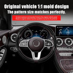 Car Steering Wheel Cover for Subaru Forester, Outback, Crosstrek, Impreza WRX - Carbon Fiber Pattern Protective Cover in Black Compatible with 15-inch Wheels Decorative Modification Accessories