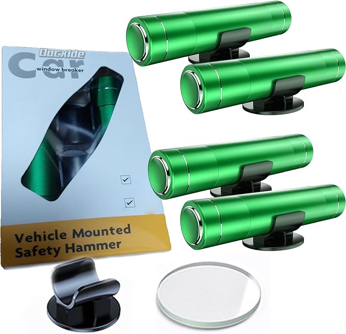 4PCS Flash Safe Life Hammer Car Escape Tool and Seatbelt Cutter, Multifunctional Personal Safety Tool, Safe Hammer Glass Brea