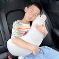 Car Pillow for Kids, Dinosaur Seat Belt Cover, Seatbelt Adjuster for Kids Car Seatbelt Covers, Vehicle Shoulder Pads, Seatbelt Cushion for Kids, Seat Strap Pillows Kids (White)