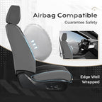 Coverado Car Seat Covers Front Seats, Seat Covers for Cars, Car Seat Protector, 2-Pack Car Seat Cushion Nappa Leather, Waterp