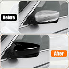 Yumzeco 2PCS Compatible with Honda Accord Ox Horn Side Mirror Covers 8th Gen W/O Stand Cover 2008-2012, Driver and Passenger Side Door Rearview Mirror Caps for Honda Accord W/O Light Hole-Glossy Black