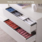 6 Pack Woven-Fabric Dresser Drawer Organizers, 36 Cells for Clothing & Baby, Bedroom Storage Drawers