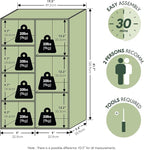 Furinno LUDER Book Shelf, 7-Cube Bookshelf, Bookcase with Open Shelves, 9.4 x 19.5 x 41.7, Easy Assembly, for Living Room, Be
