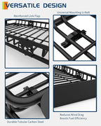 GarveeLife 46 in x 36 in Universal Roof Rack Carrier Basket, 200 LBS Capacity Rooftop Cargo Rack, Car Top Luggage Holder Basket Heavy Duty for SUVs, Trucks, Vehicles