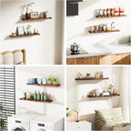 Floating Shelves for Wall Rustic Farmhouse 36 Inch Floating Shelf Bathroom Wooden Shelves for Wall Mounted Live Edge Pine She