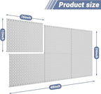 WALMANN 6-Pack 12"x16" Metal Pegboard Panels for Garage, Tool Organizer Pegboards for Pegboard Hooks - Compatible with 1/8" &