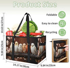 Reusable Grocery Bags Heavy Duty Shopping Bags Foldable Large Tote Bags with Long Handles & Hard Bottom
