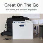 Pendaflex Mobile File Box with Handles, Easy Set Up, Collapse Down and Store Away, 13"W x 10"H x 6.5"D, Holds Letter Size Fil