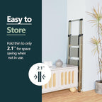 WOA WOA 4 Step Ladder for 10 Feet High Ceiling, Lightweight Foldable Ladder with Non-Slip Wide Pedals, Step Stool with Safe H