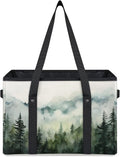 Reusable Grocery Bags Heavy Duty Shopping Bags Foldable Large Tote Bags with Long Handles & Hard Bottom