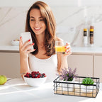 Funrous 2 Pcs Metal Small Wire Basket Wall Hanging Wire Basket Hang Small Bathroom Kitchen Storage Organizer Toilet Paper Mes