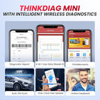 THINKCAR Thinkdiag Mini Bluetooth OBD2 Scanner Diagnostic Tool, OE Full-System Car Scanner for iOS & Android, Check Engine