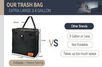 Car Trash Can Hanging for Headrest, Extra Large Waterproof Auto Garbage Bag Organizer, Collapsible Vehicle Waste Bin (Navy Blue)