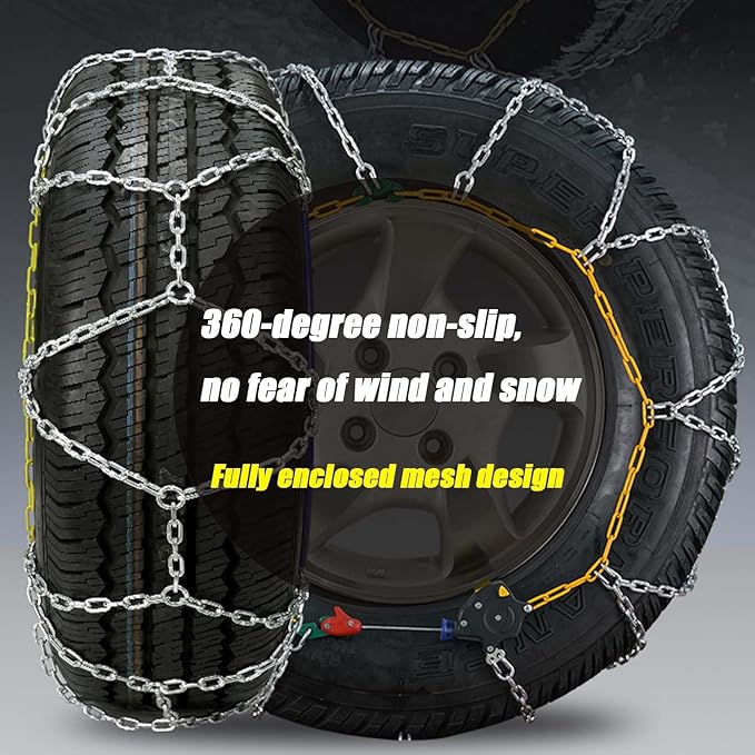 Car Snow Chains, Auto-Fixing Tire Chains for Smart #1 SUV 2022-2025, Quick Fit Portable Reusable Universal Emergency Traction