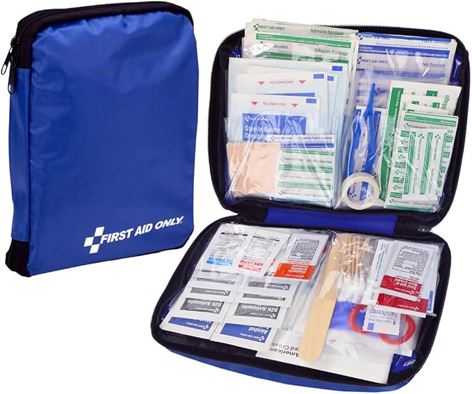 First Aid Only 298 Piece All-Purpose Emergency First Aid Kit for Home, Office, Car, Apartment, Dorm, and Camping, Travel-Frie