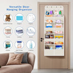 Univivi 5-Shelf Fabric Baby Door Storage Over Door Hanging Organizer with 8 Deep Pockets and 4 Small PVC Pockets Wall Mount H