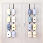 SWTYMIKI Over Door Hat Organizer - 4 Packs Metal Hanging Hat Rack with 16 Hooks Design, Baseball Cap Hanger Organizer Storage