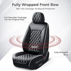 Huidasource Driver Seat Cover, Faux Leather Auto Front Seat Covers, Car Seat Covers Front Seats Universal Fit for Most Cars, 