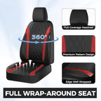 FLORICH Car Seat Covers Full Set, Leather Seat Covers for Cars, Car Seat Protector Waterproof Breathable, Universal Automotiv