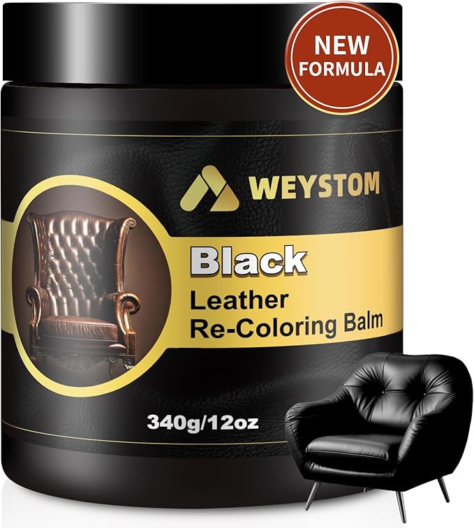 Leather Recoloring Balm, 12oz Large Size Leather Dye, Color Restorer, Scratch Repair, Furniture & Couch Restorer Kit, Repair 