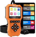 OBD2 Scanner Diagnostic Tool, Check Engine Light Car Code Reader with Reset, Battery Tester, Live Data, Freeze Frame, I/M