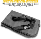 2PCS Car Seat Back Organizer, Waterproof Vehicle Storage Bag with Touch Screen Tablet Holder & 9 Pockets, Auto Kick Mats Back Seat Protector for Kids, Universal Travel Accessories (Gray/Large)