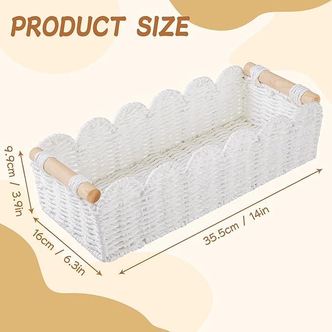 Toilet Paper Storage Basket Bathroom Counter Organizer Wicker Baskets for Organizing Cute Basket for Bedroom Nursery Room Kit